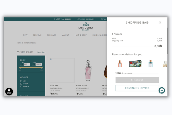 Aegona web development service, e-commerce website 2